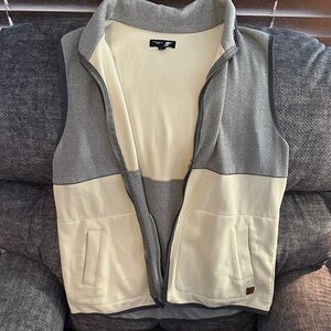 Women's Gray and Cream Vest